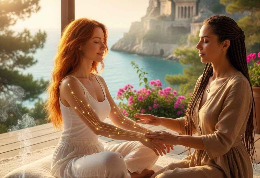 Fethiye'de meridyen terapi ile eklem ağrısı ve enerji dengeleme uygulaması.