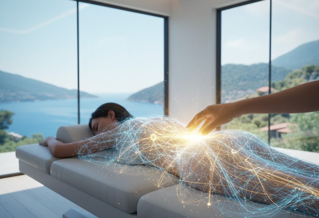 kurumuş ve çatlamış bir toprağın arasından süzülen taze, berrak bir su akıntısı